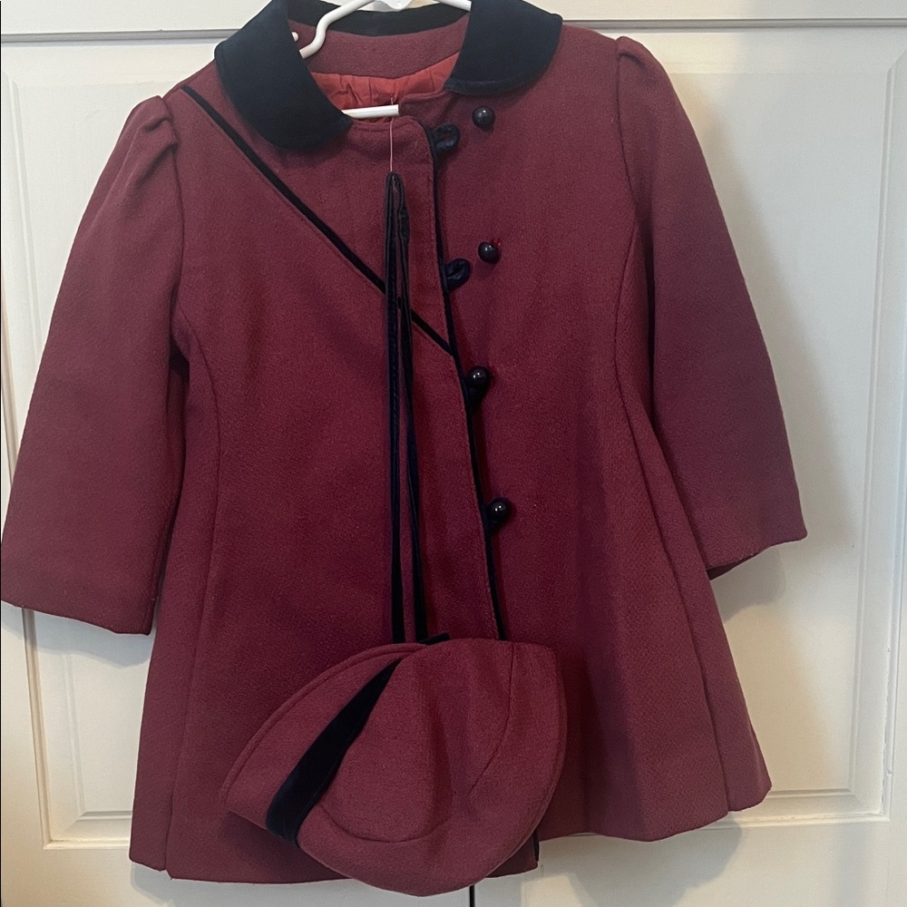 Stunning vintage Rothschild dress coat with matching hat size 4